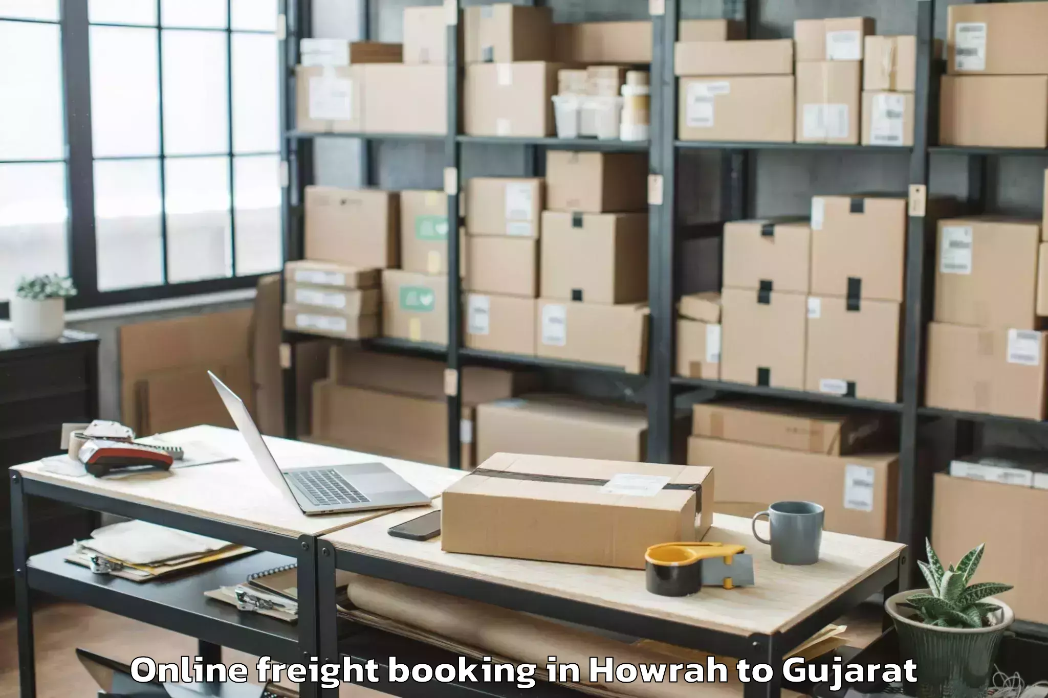 Quality Howrah to Navrangpura Online Freight Booking